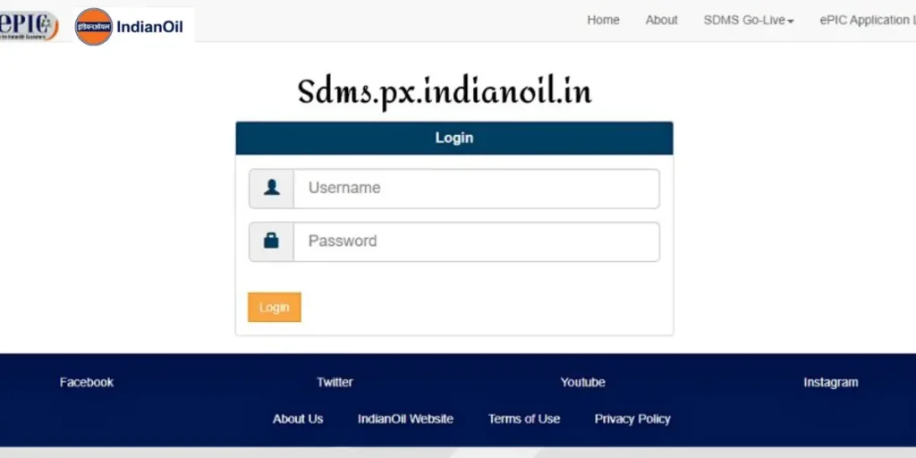 SDMS.PX.IndianOil.in Login