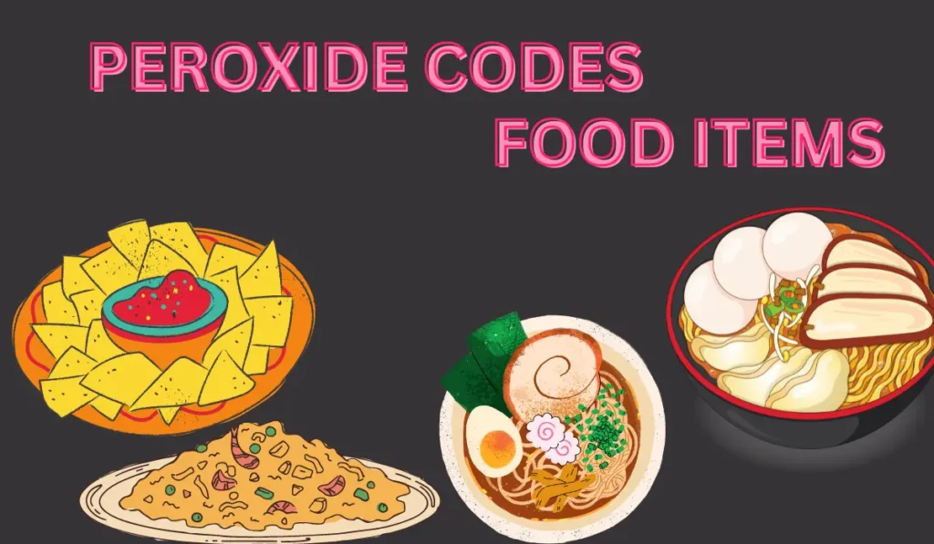Food Items in Peroxide - Roblox Guide